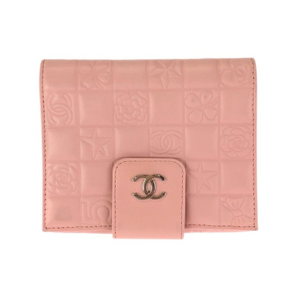 Chanel Coco Mark Icon Chocolate Bar Lambskin Wallet